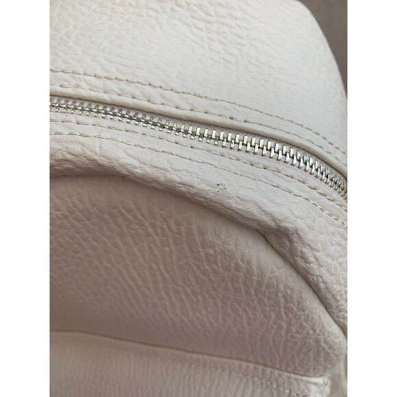 Studded Cream Beige Faux Leather backpack Gold Details - Picture 8 of 8